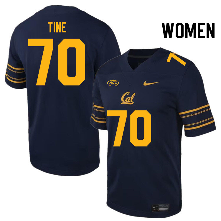 Women #70 Martin Tine California Golden Bears ACC Conference College Football Jerseys Stitched Sale-